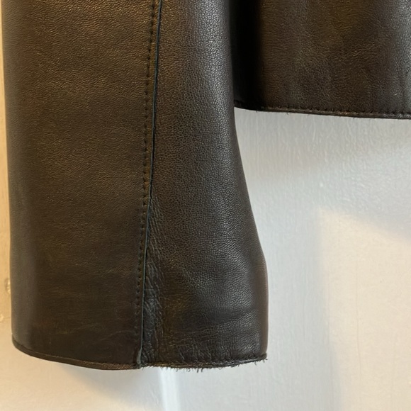 MARC New York petite, women’s, black, medium weight 100% leather jacket. PM - Picture 9 of 13